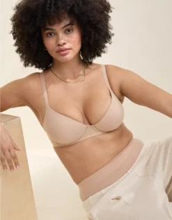 Aerie SMOOTHEZ Pull On Push Up Bra Sands