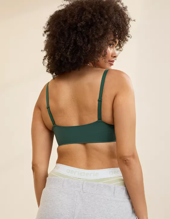 Aerie SMOOTHEZ Pull On Push Up Bra Rugged Green - Image 2