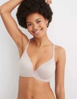 Aerie Sunnie Full Coverage Lightly Lined Blossom Lace Trim Bra