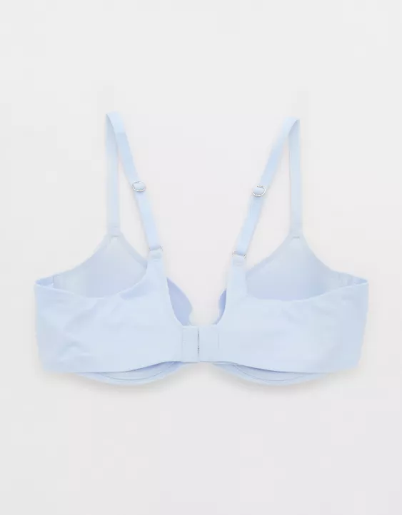 Aerie Sunnie Full Coverage Lightly Lined Bra Eyelet Blue - Image 4