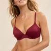 Aerie Sunnie Full Coverage Lightly Lined Bra Deep Cherry